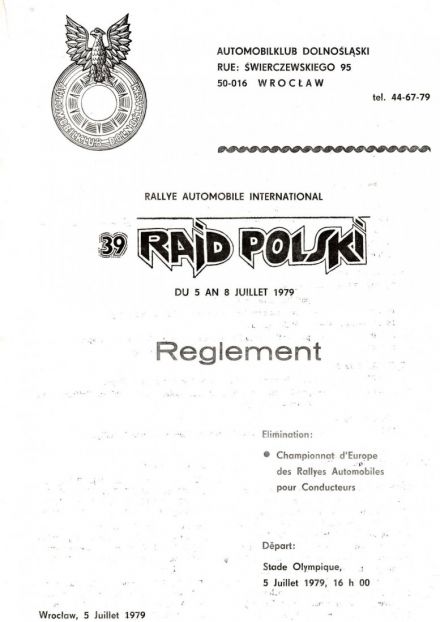 39 Rajd Polski - 1979r