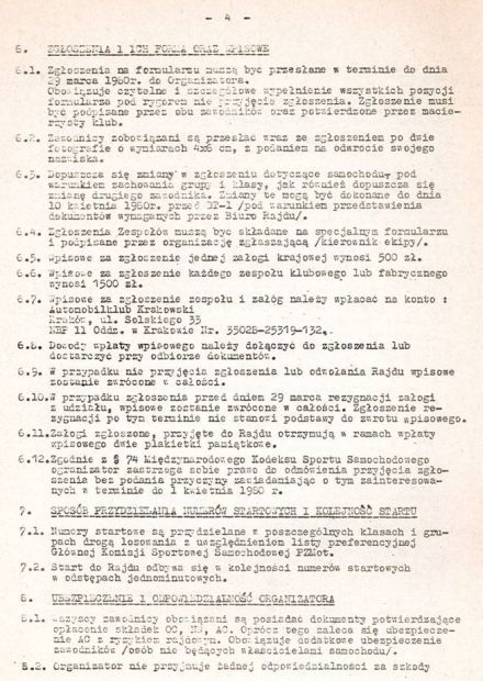 5 Rajd Krakowski Krokusy - 1980r.