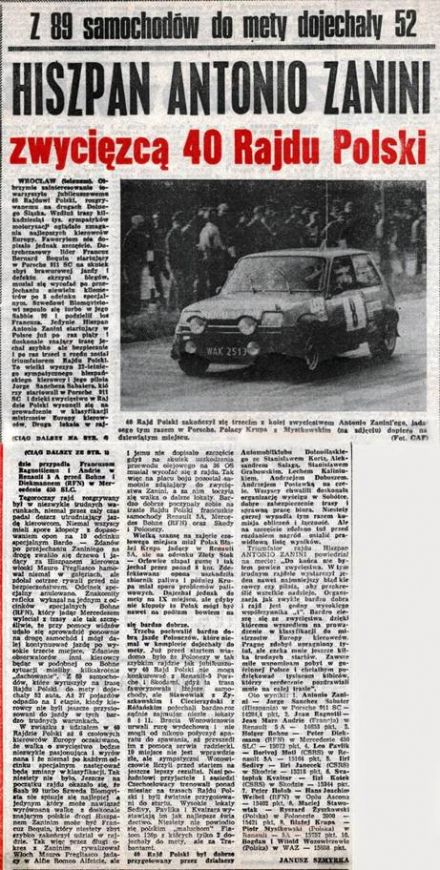 40 Rajd Polski - 1980r