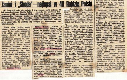 40 Rajd Polski - 1980r