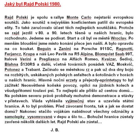 40 Rajd Polski - 1980r