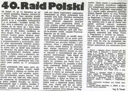 40 Rajd Polski - 1980r