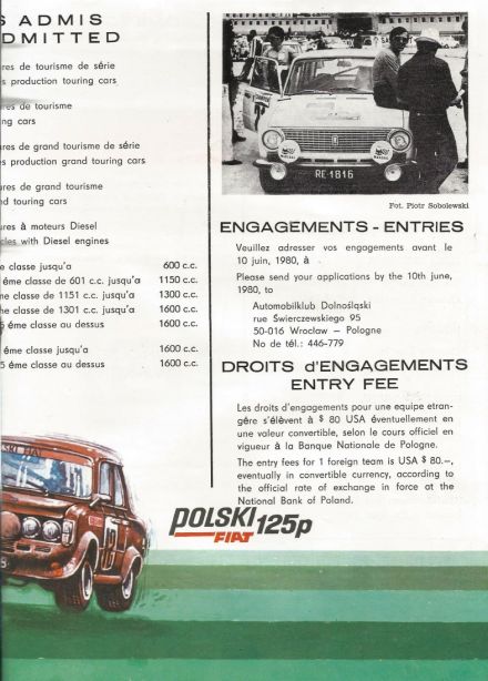 40 Rajd Polski - 1980r