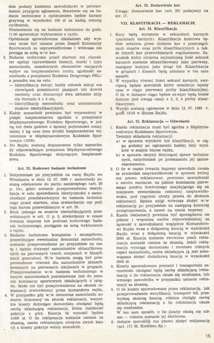 40 Rajd Polski - 1980r