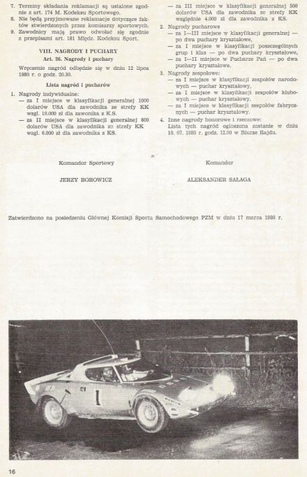 40 Rajd Polski - 1980r