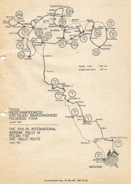 18 Rajd Warszawski - 1980r.