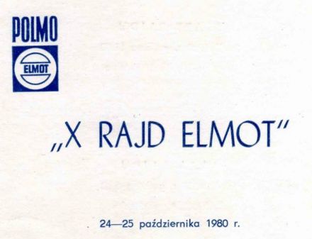 10 Rajd Elmot - 1980r.