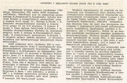Podsumowanie RSMP - 1980r