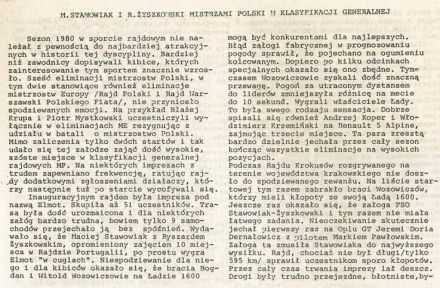 Podsumowanie RSMP - 1980r