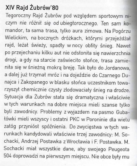 Rajd Żubrów - 1980r