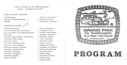 6 Grand Prix Gór Świętokrzyskich. 12.10.1980r.