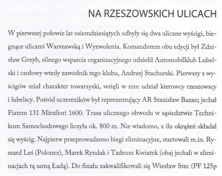 Rzeszów - wyścig uliczny 1982r