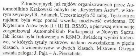 Rajd Kryterium Asów - 1983r