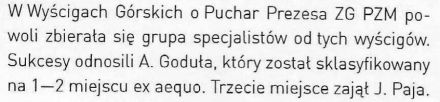 Podsumowanie wyścigów górskich - 1983r