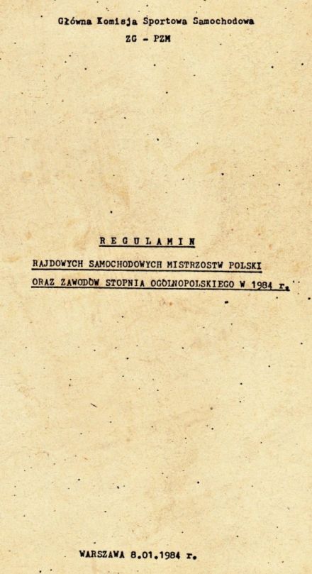 Zapowiedź sezonu RSMP-1984r