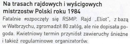 Rajd Elmot - 1984r