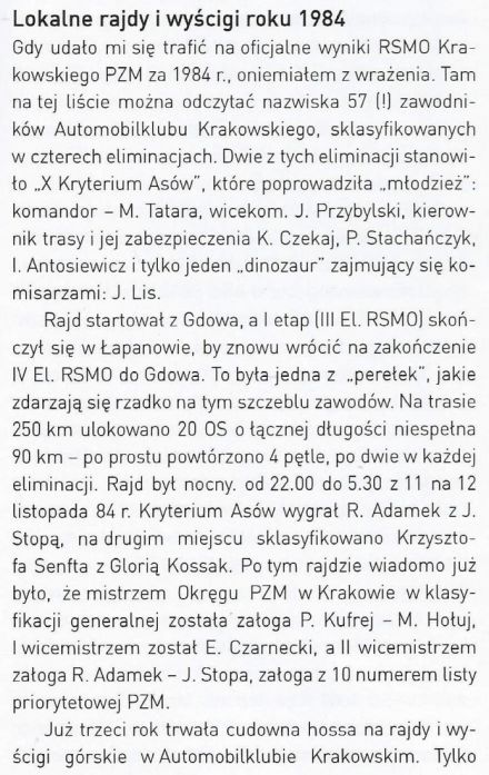 Kryterium Asów - 1984r