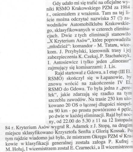 Kryterium Asów - 1984r