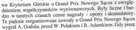 Podsumowanie sezonu wyścigów górskich - 1984r.