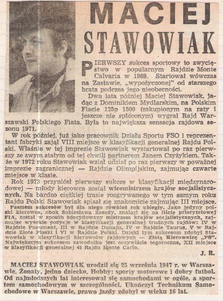 (Przegląd Sportowy z dn.28.01.1975r)