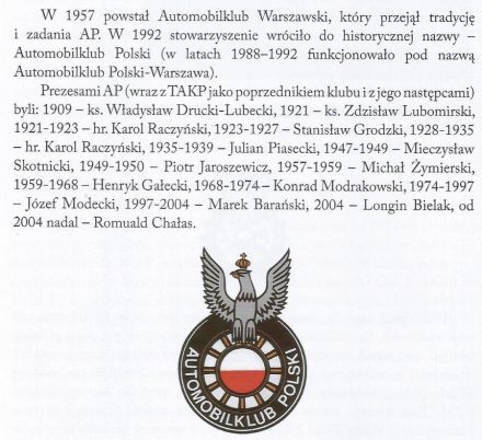 Historia Automobilklubu Polski