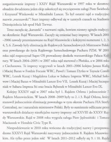 Historia rajdu Warszawskiego