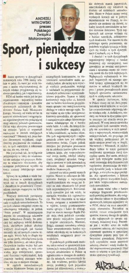 Sport,pieniądze i sukcesy