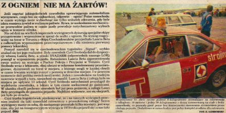 Lancia jako samochód ratowniczy - Toruń 1978r