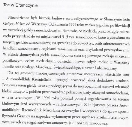 Tor Słomczyn i historia rallycrosu.