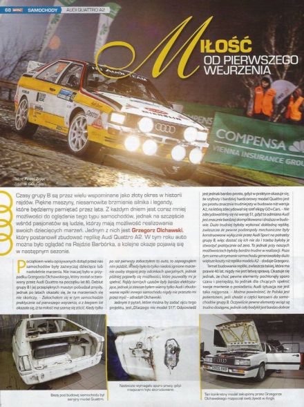Audi Quattro A2 w polskich rajdach