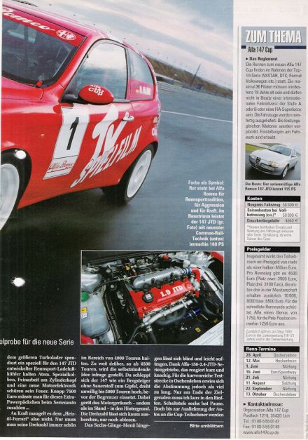 Alfa Romeo 147 JDT Cup