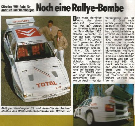 Citroen Bx4TC.