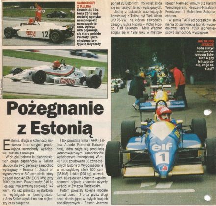Historia wyścigówek Estonia