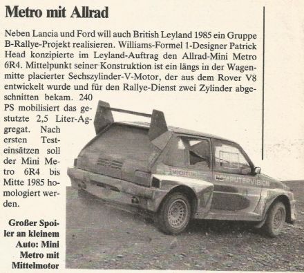 MG Metro 6R4.