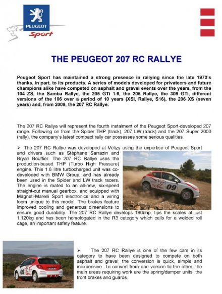 Peugeot 207 RC R3T Rally