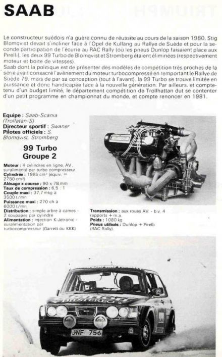 Saab 99 Turbo – Groupe 2