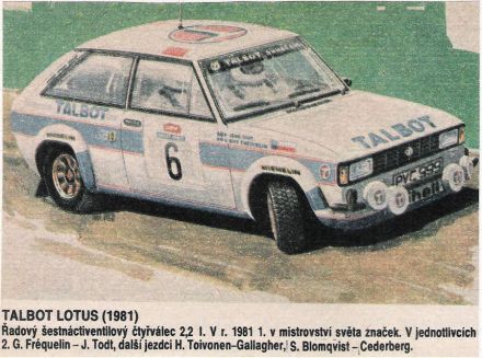 Talbot Sunbeam Lotus – Groupe 2