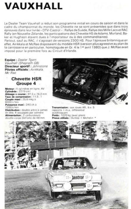 Vauxhall Chevette HSR – groupe 4